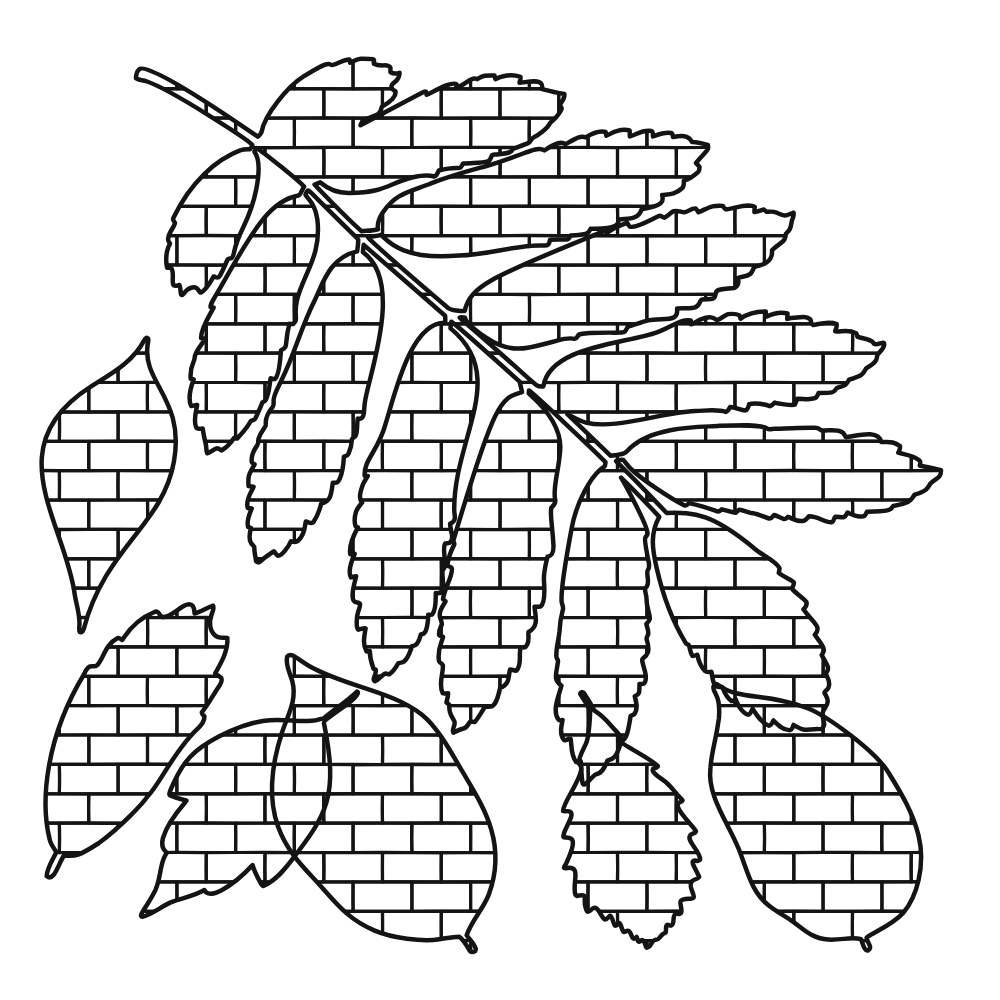 A Butterflies & Leaves doodle pattern from the Doodles.live pack