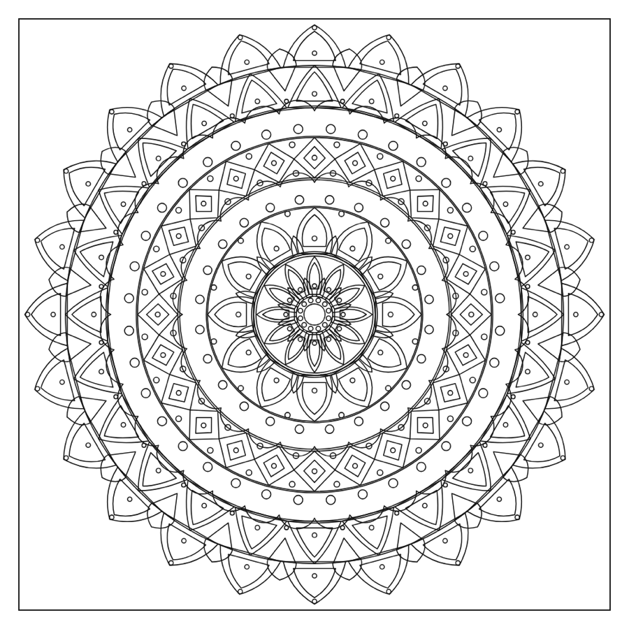 Generate a free printable Mandala pattern on Doodles.live