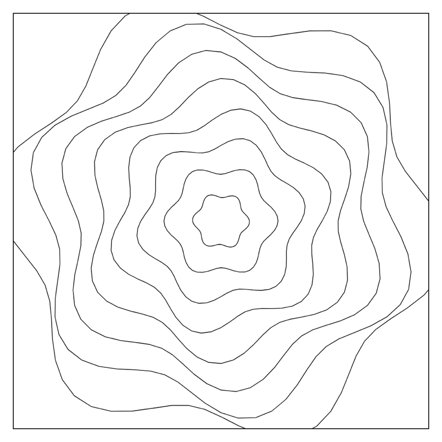 What a Concentric pattern looks like, generated with Doodles.live