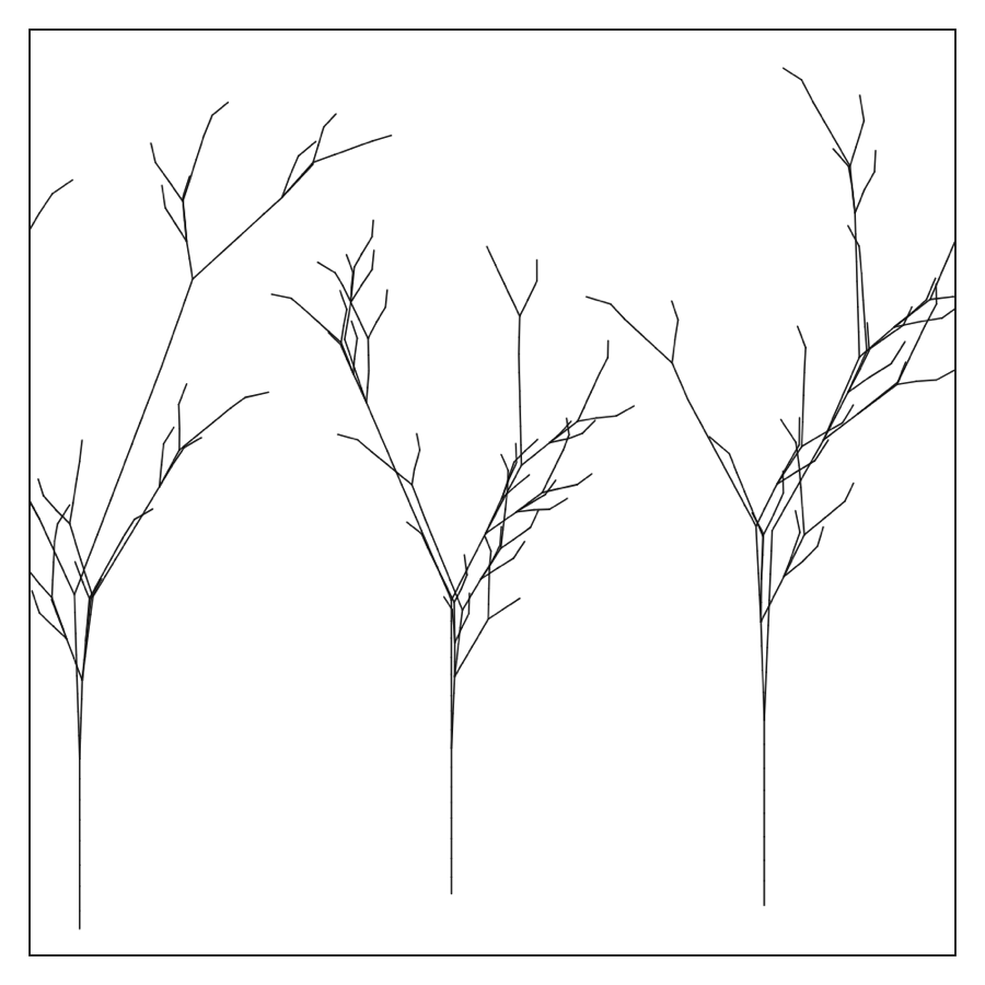 What a Fern pattern looks like, generated with Doodles.live