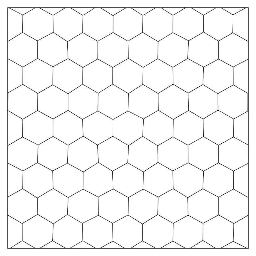 What a Hexagons pattern looks like, generated with Doodles.live