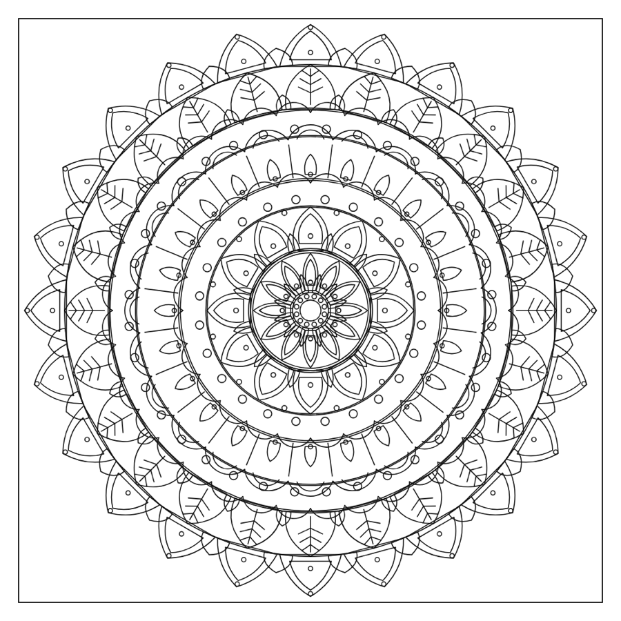 What a Mandala pattern looks like, generated with Doodles.live